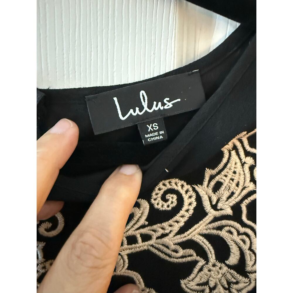 Black and Cream Lulus Dress Size XSmall - Picture 4 of 6